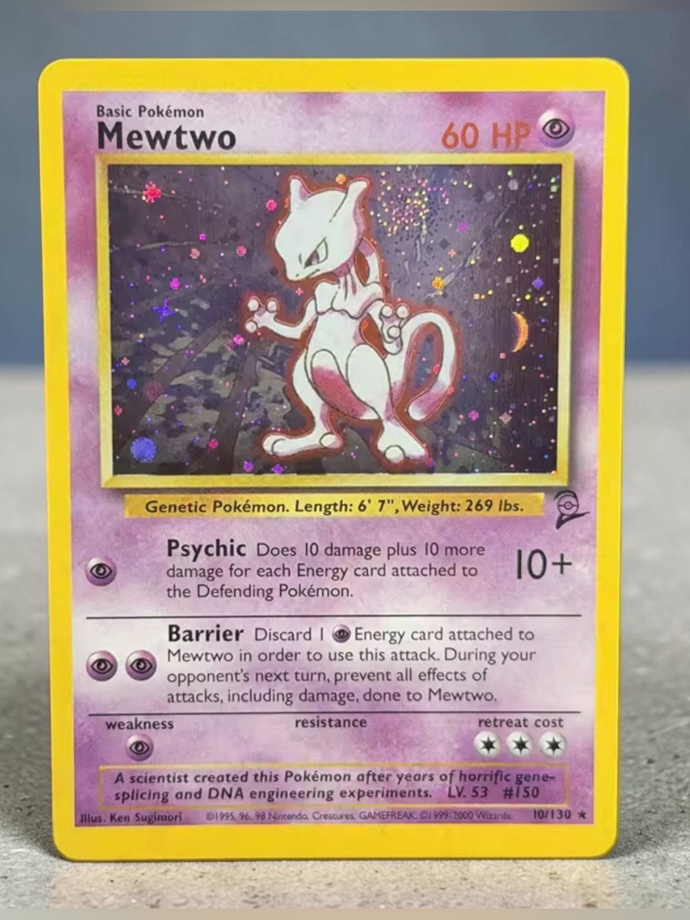 Mewtwo base set 2 vintage customized cards